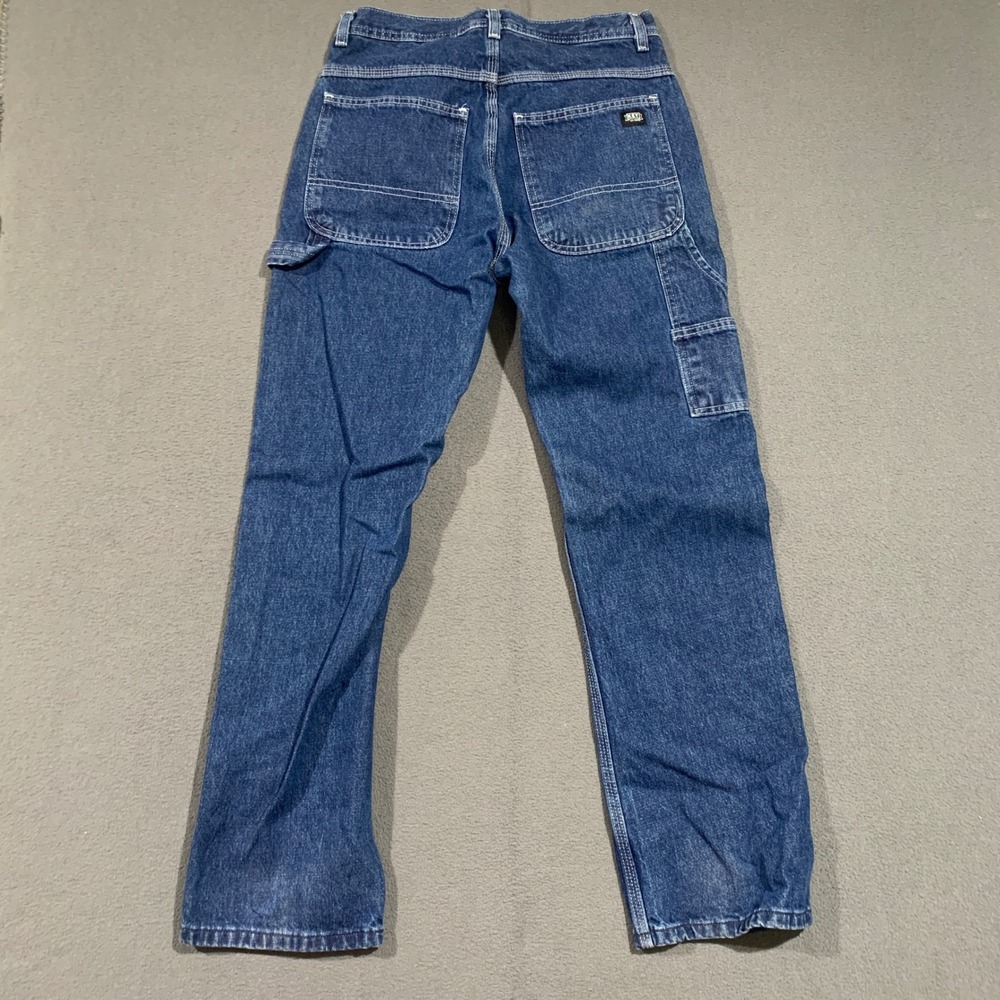 Key Industries Mens‎ Carpenter Jeans Blue Denim Workwear 30x32 Medium Wash